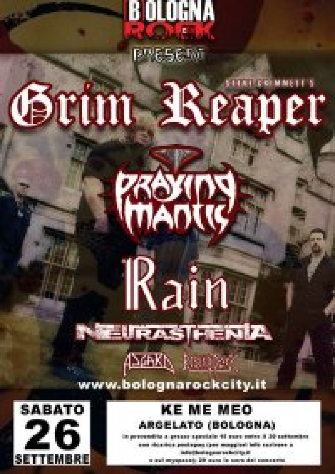 GRIM REAPER e PRAYING MANTIS a Bologna