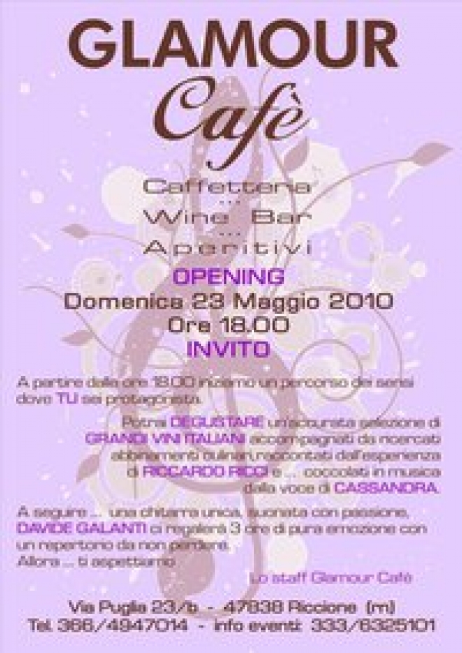 Inaugurazione Glamour Cafè Riccione