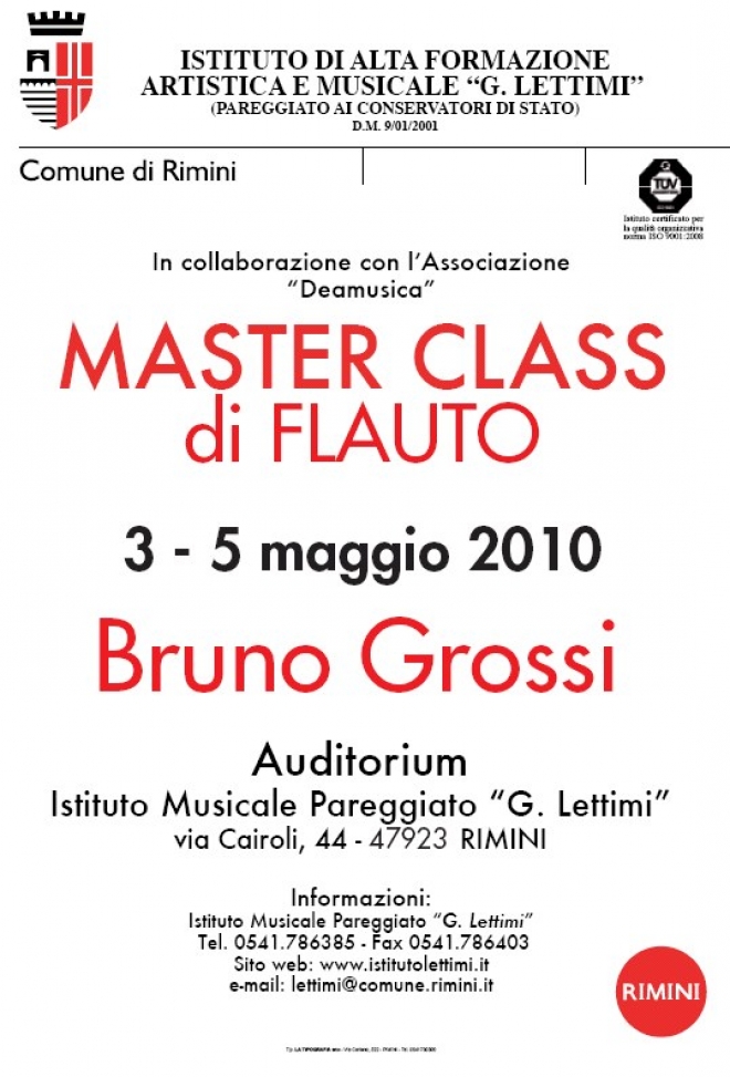 Master Class di Flauto a Rimini