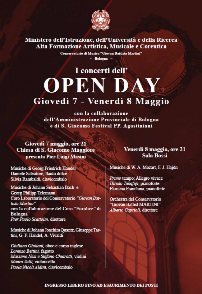 Open Day Conservatorio di Bologna