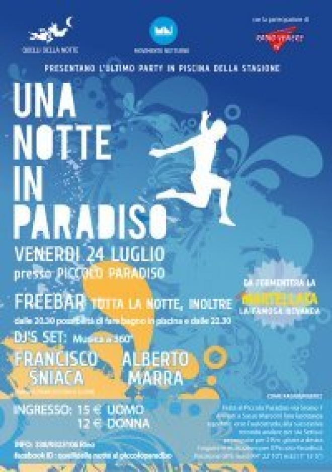 Party Sasso Marconi Una Notte In Paradiso