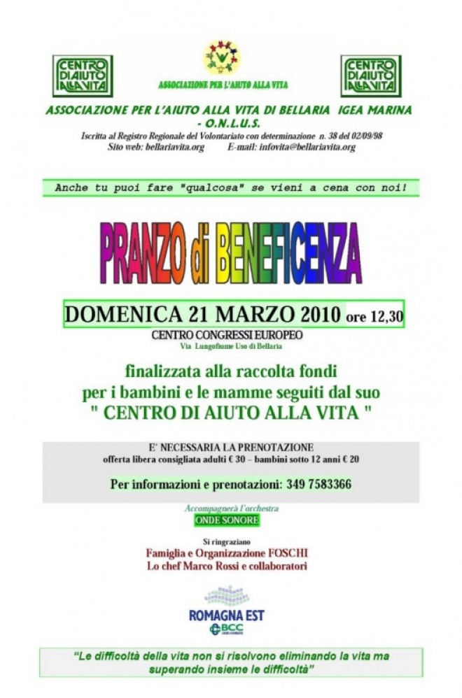 Serata Beneficenza Bellaria