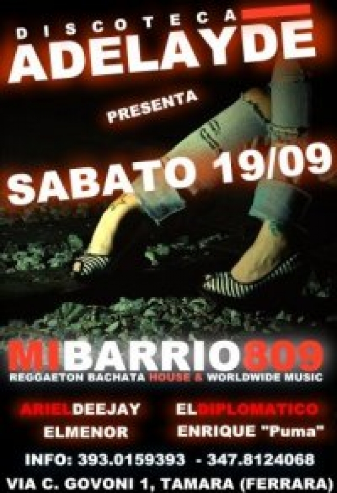 Serata Latina Discoteca Adelayde Ferrara