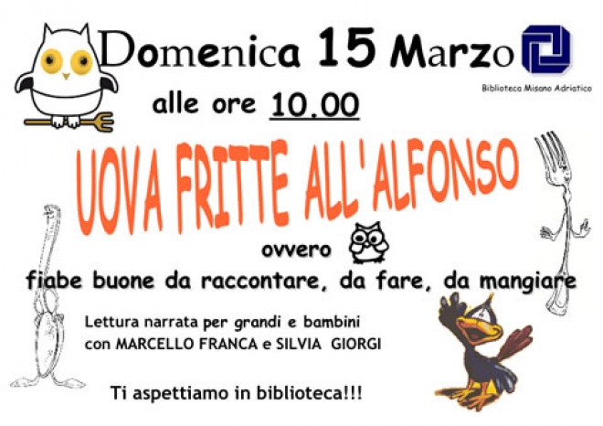 Uova fritte all'Alfonso in Biblioteca a Misano