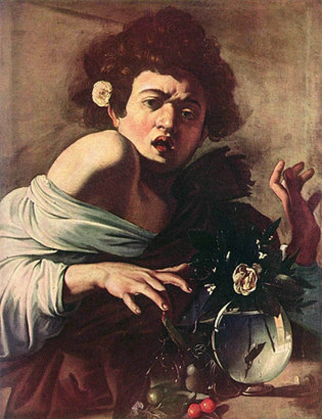 Caravaggio Fanciullo morso da un ramarro