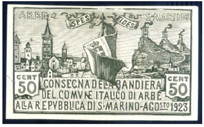 Francobollo San Marino Arbe