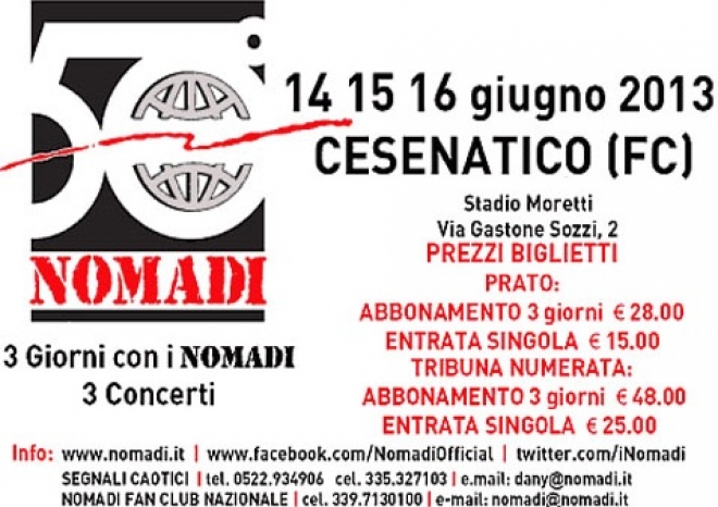 Nomadi 50 Anni Cesenatico