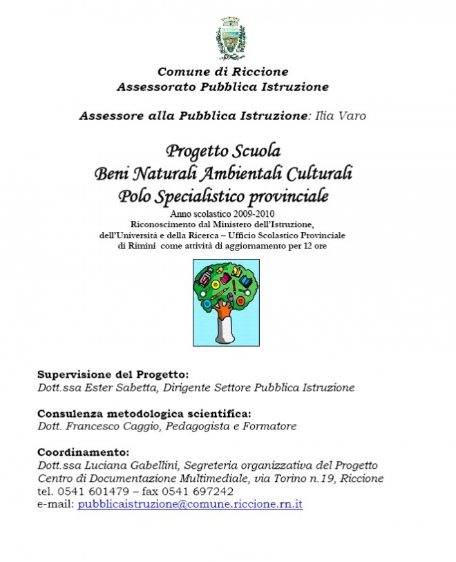 Progetto Scuola Beni Naturali Ambientali Culturali